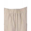 Women Loose 100% Cotton Ankle Length Solid Color Wide Legged Casual Pants