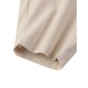 Women Loose 100% Cotton Ankle Length Solid Color Wide Legged Casual Pants