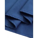 Women Solid Color Bottom Front Loose Casual Long Skirt With Pocket