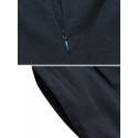 Women Cotton Solid Color Sleeveless Vintage Casual Wide-Leg Jumpsuit with Side Pockets