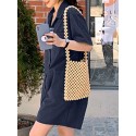 Women Solid Color Button Lapel Short Sleeve Loose Casual Jumpsuit With Pocket