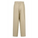 Women Cotton Solid Color Lace-up Design Elastic Back Waist Casual Pants