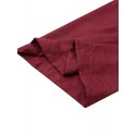 Women Pure Color High Elastic Waist Simple Wide Leg Pants With Pocket