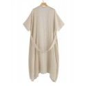 Solid Color Front Open Asymmetric Long Maxi Cardigans