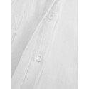 Women Petal Sleeve Irregular Ruffle Hem Pleated Button Casual Mini Dress