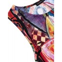 Women Retro O-neck Floral Print Sleeveless Maxi Dress