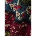 Women Casual Loose Cotton Floral Print Short Sleeve Dress