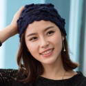 Womens Slouchy Hand-Woven Knit Beanie Hat Winter Hollow Out Earmuffs Skull Cap
