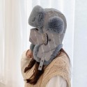 Uinsex Trapper Hat Cartoon Letter Geometric Reflective Windproof Warmth With Mask Ushanka Hat