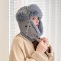 Uinsex Trapper Hat Cartoon Letter Geometric Reflective Windproof Warmth With Mask Ushanka Hat