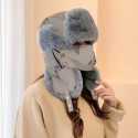 Uinsex Trapper Hat Cartoon Letter Geometric Reflective Windproof Warmth With Mask Ushanka Hat