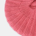 Women Rabbit Hair Blend Knitted Hat Solid Color Thicken Warmth Beret Cap