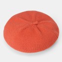 Women Woolen Solid Color Winter Warm Knitted Hat British Retro Dome Elastic Sunshade Beret Cap Painter Hat