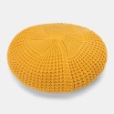 Women Solid Color Dome Hollow Breathable Knitted Hat Outdoor Windproof Sunshade Beret Cap