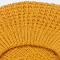 Women Solid Color Dome Hollow Breathable Knitted Hat Outdoor Windproof Sunshade Beret Cap