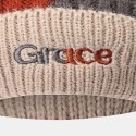 Women Letter Pattern Wild Beanie Hat Soft Adjustable Autumn Winter Warm Knitted Hat