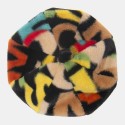 Unisex Tie-dye Plush British Style Warm Soft Causal All-match Painter Hat Beret Hat Octagonal Hat