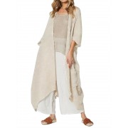 Solid Color Front Open Asymmetric Long Maxi Cardigans Solid Color Front Op...